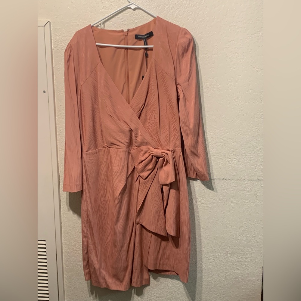 BCBGMaxAzria Dusty Pink Long Sleeve Dress